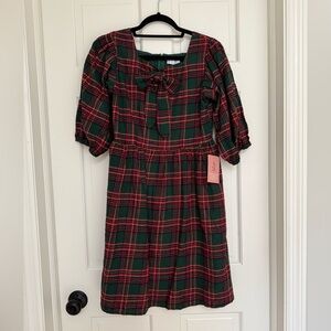 Ivy City Mini Margo Green Plaid Dress size 13-14